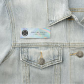 Modernes, stilvolles holografisches Beautician and Namensschild (Beispiel)