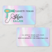 Modernes, stilvolles,holografisches,Fön,Haartrockn Visitenkarte (Vorne/Hinten)