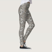 Modernes, stilvolles, kurviges Muster Leggings (Rechts)