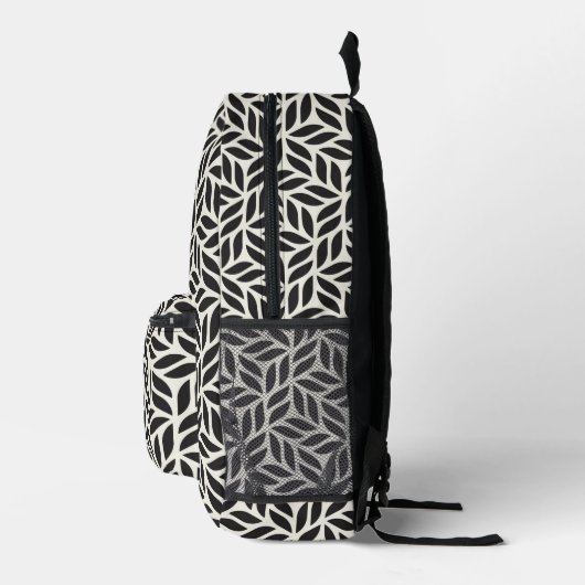 Modernes, stilvolles Leaf-Muster Bedruckter Rucksack (Rechts)