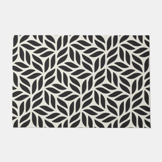 Modernes, stilvolles Leaf-Muster Fußmatte (Vorderseite)