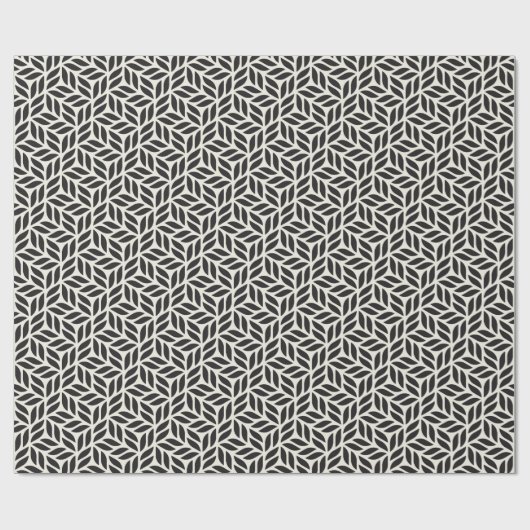 Modernes, stilvolles Leaf-Muster Geschenkpapier (Flach)