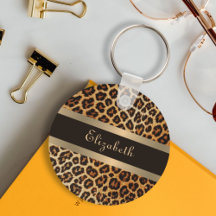 Modernes, stilvolles Leopard-Muster Braun & Gold S