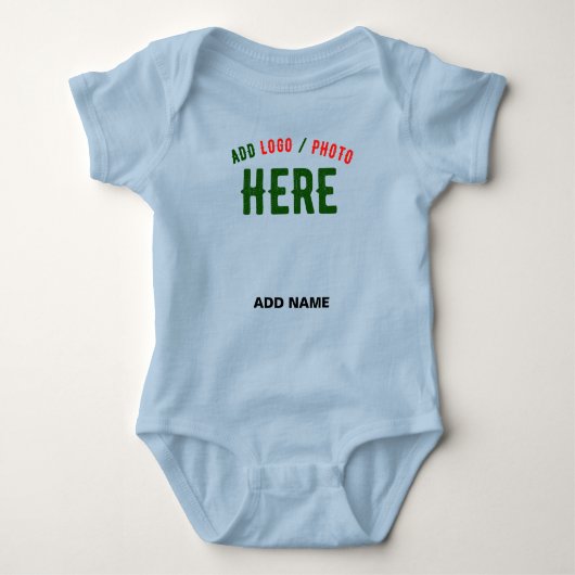 MODERNES, STILVOLLES LICHT BLAU, ÜBERPRÜFT MIT MAR BABY STRAMPLER (Vorderseite)