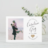 Modernes, stilvolles Liebe Typografie Save the Dat Date (Stehend Vorderseite)