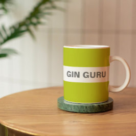 Modernes stilvolles Lime Green Gin Guru Kaffeetasse
