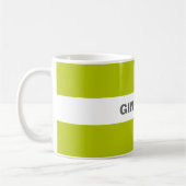 Modernes stilvolles Lime Green Gin Guru Kaffeetasse (Links)
