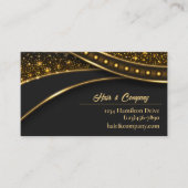 Modernes stilvolles Luxus Black Gold Visitenkarte (Vorderseite)