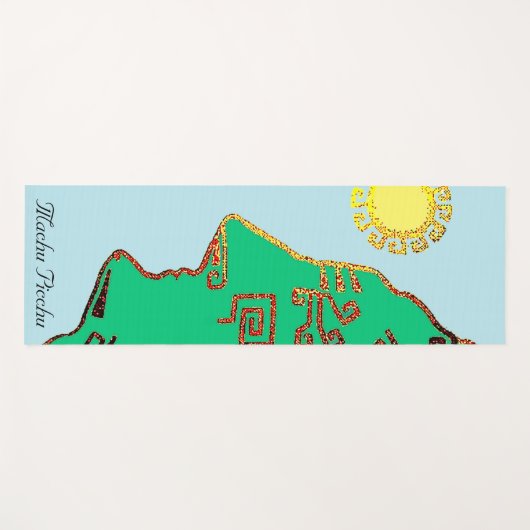 Modernes, stilvolles Machu Picchu Zeichnend Yogamatte (Vorderseite (Horizontal))