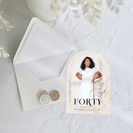 Modernes, stilvolles Magazin | 40. Geburtstag Foto Acryleinladungen