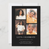 Modernes, stilvolles Magazin | 40. Geburtstag Foto Einladung (Rückseite)