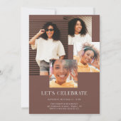 Modernes, stilvolles Magazin | ABSCHLUSS FOTO PART Einladung (Rückseite)