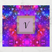 Modernes, stilvolles Mongram Muster WinterParty Bierflaschenetikett (Einzelnes Label)