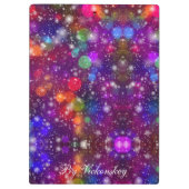 Modernes, stilvolles Mongram Muster WinterParty Klemmbrett (Rückseite)