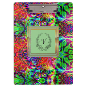 Modernes, stilvolles Mongram Muster WinterParty Klemmbrett