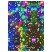 Modernes, stilvolles Mongram Muster WinterParty Klemmbrett (Rückseite)