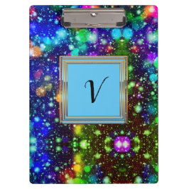 Modernes, stilvolles Mongram Muster WinterParty Klemmbrett