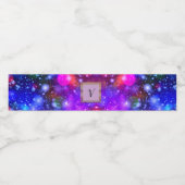 Modernes, stilvolles Mongram Muster WinterParty Wasserflaschenetikett (Einzelnes Label)