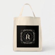 Modernes, stilvolles Monogram Black