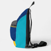 Modernes, stilvolles Monogram Blue Crossbody Bag (Rechts)