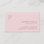 Modernes, stilvolles Monogram Elegant Pink Consult Visitenkarte (Vorderseite)