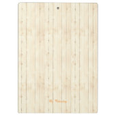 Modernes, stilvolles Monogram Vintag Wood Klemmbrett (Rückseite)