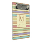 Modernes, stilvolles Monogramm aus pastelfarbenem  Mini Klemmbrett (Schrägansicht)