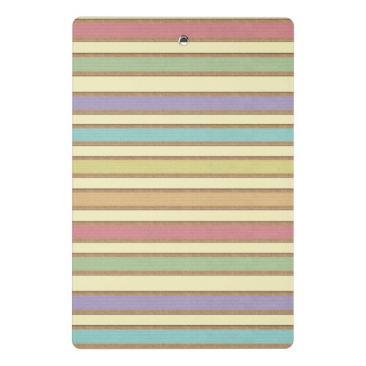 Modernes, stilvolles Monogramm aus pastelfarbenem Mini Klemmbrett (Rückseite)