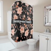 Modernes, stilvolles Monogramm l Floral pattern l Duschvorhang (Beispiel)
