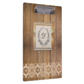 Modernes, stilvolles Monogramm Muster Vintages Hol Klemmbrett (Rechts)