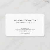 Modernes, stilvolles Monogramm Visitenkarte (Rückseite)