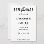 modernes, stilvolles Multi-Foto Save the Date (Rückseite)