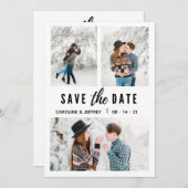 modernes, stilvolles Multi-Foto Save the Date (Vorne/Hinten)