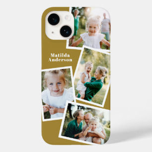 Modernes, stilvolles MultiFoto Senf Case-Mate iPhone 14 Hülle