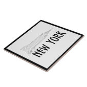 Modernes, stilvolles New York Sity Schwarz-weiß Fliese (Seite)