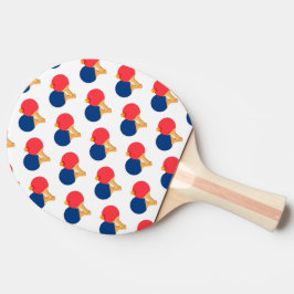 Modernes, stilvolles Paddel mit weißem Hintergrund Tischtennis Schläger