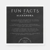 Modernes, stilvolles Party mit Schwarzweiß Serviette (Vorderseite)