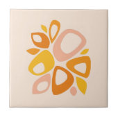 Modernes, stilvolles Peach Marigold Yellow Abstrak Fliese (Vorderseite)