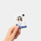 Modernes, stilvolles Personal Foto Barcode Deep Bl Ausweis (Handheld)
