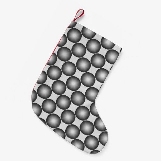 Modernes, stilvolles Polka Dot Pattern Kleiner Weihnachtsstrumpf (Vorderansicht (hängend))