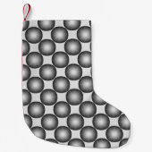 Modernes, stilvolles Polka Dot Pattern Kleiner Weihnachtsstrumpf (Vorderseite)