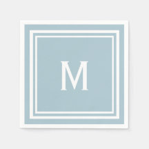 Modernes, stilvolles Pulver Blue Custom Monogram