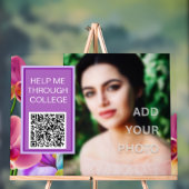 Modernes, stilvolles QR Code Akryllisches Zeichen Acrylschild (Neutral)