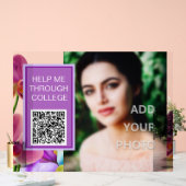 Modernes, stilvolles QR Code Akryllisches Zeichen Acrylschild (Hochzeit)