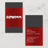 Modernes, stilvolles Red Gray Fitness Centre Sport Visitenkarte (Vorne/Hinten)