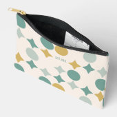 Modernes, stilvolles Retro-Mustermonogramm Zubehörtasche (Offen)