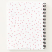 Modernes, stilvolles Rezeptbuch der Blush Polka Do Notizblock (Rückseite)