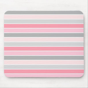 Modernes, stilvolles rosa Streifenmuster Mousepad