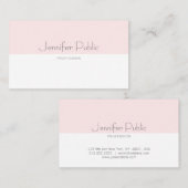 Modernes, stilvolles, sauberes Design Rosa Schlich Visitenkarte (Vorne/Hinten)