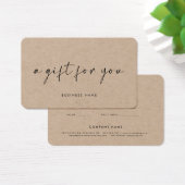 Modernes, stilvolles Schriftart Kraftgeschenkzerti (Schreibtisch)